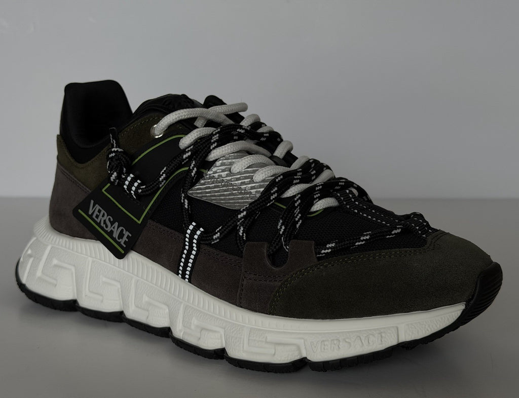Versace Men's Greca Sneakers Gray/Green 14 US (47 Euro) IT 1021490 IT NIB