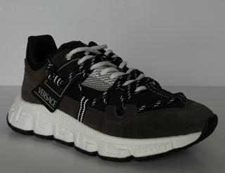 Versace Men's Greca Sneakers Gray/Green 14 US (47 Euro) IT 1021490 IT NIB