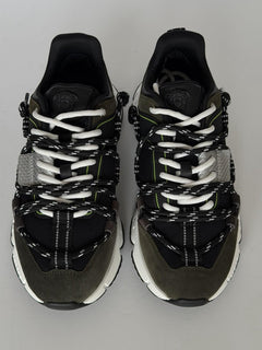 Versace Men's Greca Sneakers Gray/Green 14 US (47 Euro) IT 1021490 IT NIB