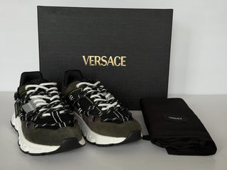 Versace Men's Greca Sneakers Gray/Green 14 US (47 Euro) IT 1021490 IT NIB