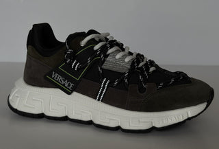 Versace Men's Greca Sneakers Gray/Green 14 US (47 Euro) IT 1021490 IT NIB
