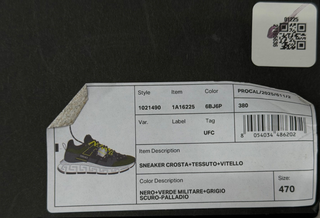 Versace Men's Greca Sneakers Gray/Green 14 US (47 Euro) IT 1021490 IT NIB