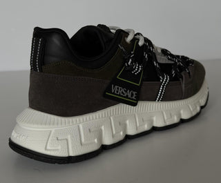 Versace Men's Greca Sneakers Gray/Green 14 US (47 Euro) IT 1021490 IT NIB