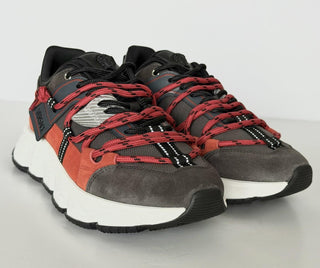 Versace Men's Greca Sneakers Red/Gray 12.5 US (45.5 Euro) IT 1021490 NIB