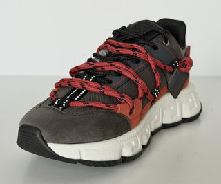 Versace Men's Greca Sneakers Red/Gray 12.5 US (45.5 Euro) IT 1021490 NIB