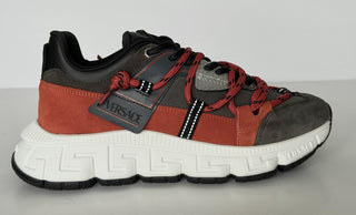 Versace Men's Greca Sneakers Red/Gray 13.5 US (46.5 Euro) IT 1021490 NIB