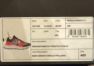 Versace Men's Greca Sneakers Red/Gray 13.5 US (46.5 Euro) IT 1021490 NIB