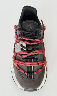 Versace Men's Greca Sneakers Red/Gray 13.5 US (46.5 Euro) IT 1021490 NIB