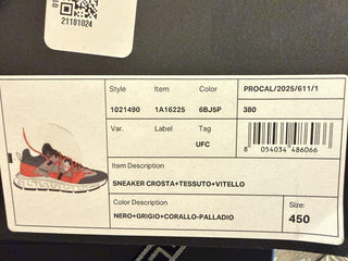 Versace Men's Greca Sneakers Red/Gray 12 US (45 Euro) IT 1021490 NIB