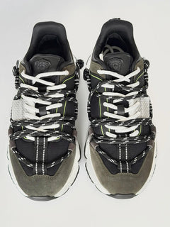 Versace Men's Greca Sneakers Gray/Green 12.5 US (45.5 Euro) IT 1021490 IT NIB