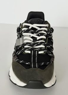 Versace Men's Greca Sneakers Gray/Green 12.5 US (45.5 Euro) IT 1021490 IT NIB