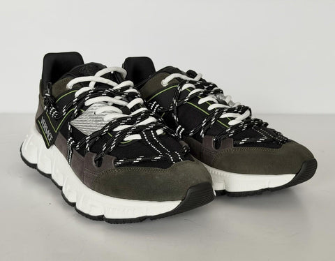 Versace Men's Greca Sneakers Gray/Green 13 US (46 Euro) IT 1021490 IT NIB