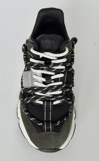 Versace Men's Greca Sneakers Gray/Green 13 US (46 Euro) IT 1021490 IT NIB
