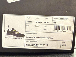 Versace Men's Greca Sneakers Gray/Green 12 US (45 Euro) IT 1021490 IT NIB