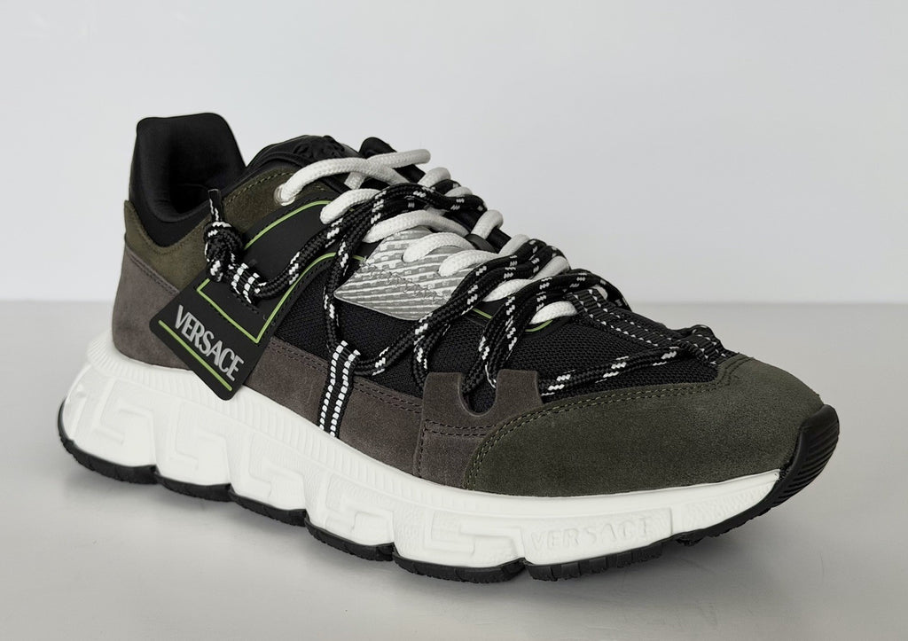 Versace Men's Greca Sneakers Gray/Green 11 US (44 Euro) IT 1021490 IT NIB