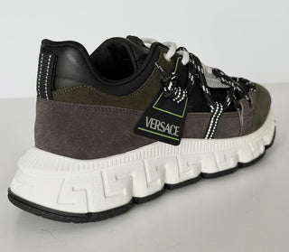 Versace Men's Greca Sneakers Gray/Green 11 US (44 Euro) IT 1021490 IT NIB