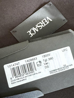 Versace Medusa Head Calf Leather Black Sandals 9 US (39 Euro) IT 014747 NIB $875