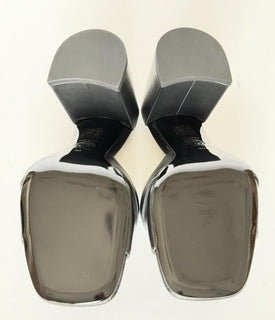 Versace Medusa Head Calf Leather Black Sandals 9 US (39 Euro) IT 014747 NIB $875
