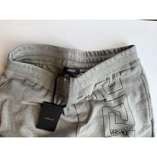 Versace Men's Greca Print Gray/Black Activewear Sweatpants Pants 2XL 1021362 NWT