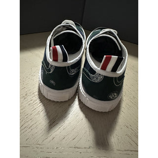 NIB Thom Browne Men Plaid Paisley Canvas Sneakers Blue/Green 9 US/42 EU