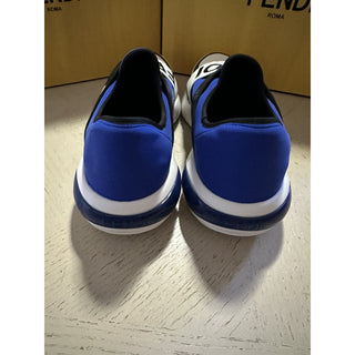 NIB $980 Fendi Men Forever Fendi Runner Sneakers Shoes White/Blue 9 US/42 Eu