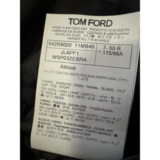 NWT $8720 TOM FORD Men Atticus Sport Coat Jacket Blazer Black/Gray 40R US/50R Eu