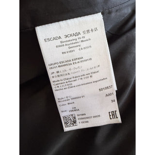 Escada Sport Women’s Black Down Puffer Jacket Fur Trim Hood 34 Eu (S) 5018537