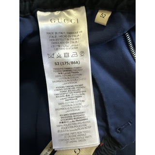 Gucci Men’s Military Cotton Drawstring Pants Blue 36 US/52 Eu New $1150