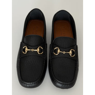 Gucci Leather Horsebit Driver Loafers Shoes Black 8.5 US (8 Gucci) 674254 NIB