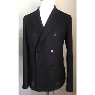 NWT $2295 Valentino Men Silk Sport Coat Blazer Jacket Black 34R US/44R Eu Italy