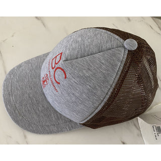 NWT Brunello Cucinelli Boys Baseball Hat Cap LT Gray/Brown Size 6 Italy