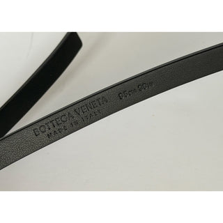 Copied - Bottega Veneta Triangle Leather Slim Black Belt 95/38 619759 NWT $390