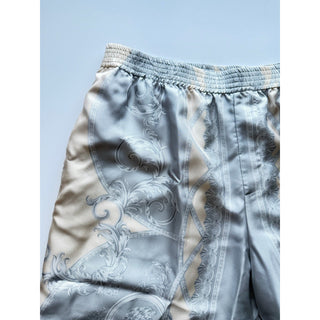 Versace La Coupe des Dieux Silk Bermuda Shorts Gray Men 38 US 54 Eu 1002476 NWT