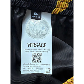 Versace Medusa Cameo Silk Shorts Black Gold Men 40 US 56 Eu 1002476 IT NWT $1295