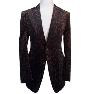 NWT $7170 TOM FORD Men Velvet Sport Coat Jacket Blazer Black/Brown 42R US/52R Eu