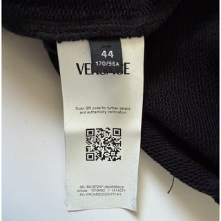 Versace Medusa Embroidered Sweatshirt Women’s Black/Gold 10 US (44) 1019482 NWT