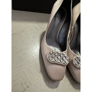 NIB $990 Bottega Veneta Women’s Shoes Crepe Satin Lisse Light Brown US 9(39 EU)