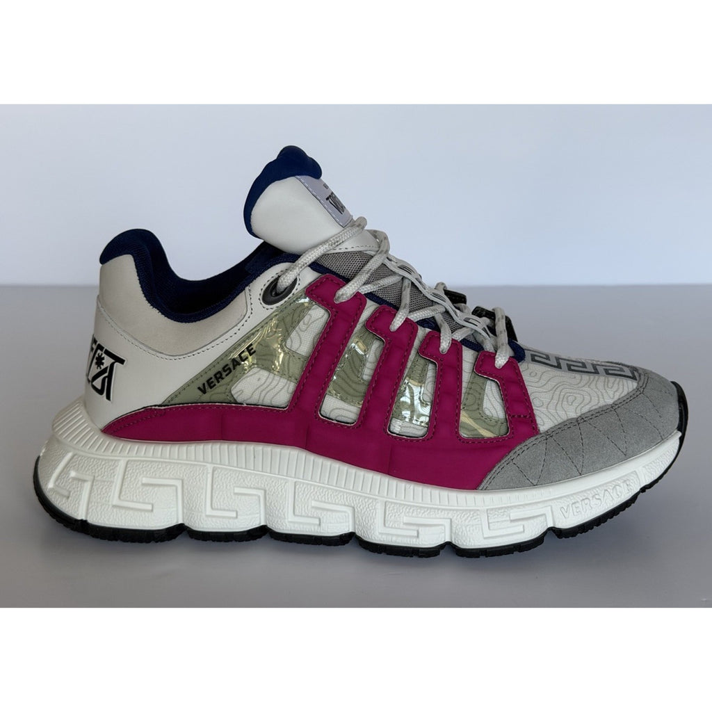 Versace Men's Trigreca Barocco Sneakers White 10 US (43 Euro) IT DSU8094 IT NIB