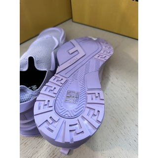 NIB $1050 Fendi Men Flow Knit Low Top Sneakers Lilac/Purple 13 US/12 UK 7E1504