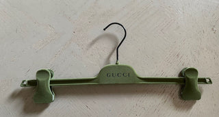 Gucci Non-slip Velvet Green Pants Hanger 14.2”