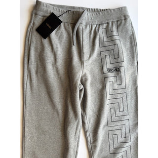 Versace Men's Greca Print Gray/Black Activewear Sweatpants Pants 3XL 1021362 NWT