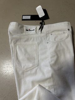NWT $1495 Kiton Men’s Corduroy Cashmere Blend Pants White 36 US/50 Eu Italy