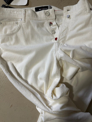 NWT $1495 Kiton Men’s Corduroy Cashmere Blend Pants White 36 US/50 Eu Italy