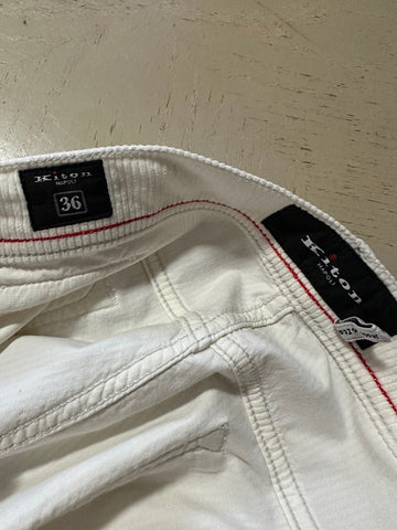 NWT $1495 Kiton Men’s Corduroy Cashmere Blend Pants White 36 US/50 Eu Italy