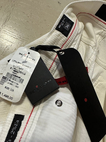 NWT $1495 Kiton Men’s Corduroy Cashmere Blend Pants White 36 US/50 Eu Italy