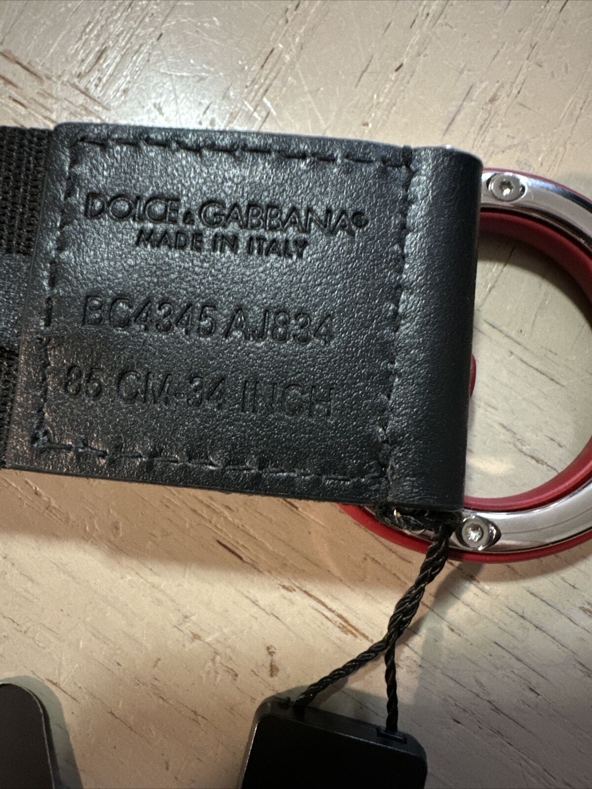 New Dolce&Gabbana D&G Monogram Belt Black 85/34 Italy