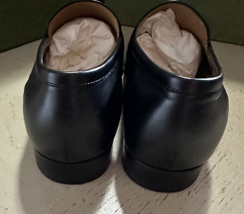 NIB Gucci Mens Loafers Moccasin GG Logo Shoes Black 7 US/6 UK 669816