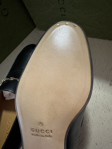 NIB Gucci Mens Loafers Moccasin GG Logo Shoes Black 7 US/6 UK 669816