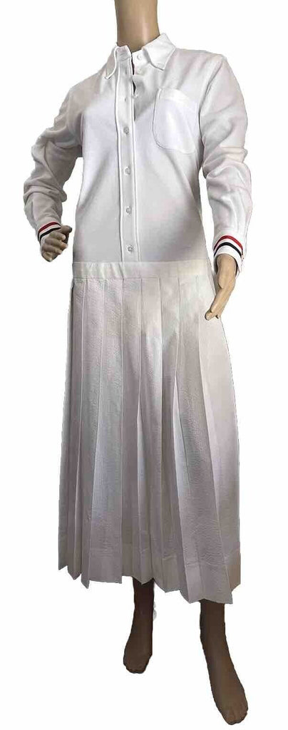 New $1890 Thom Browne Dress White Size 42/6 Italy
