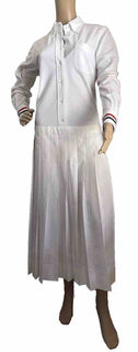New $1890 Thom Browne Dress White Size 42/6 Italy